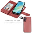 thumbnail image 5 of For Samsung Galaxy A16 5G Wallet Case with Credit Card Holder for Women Men, Flip PU Leather Wallet Phone Case for Galaxy A16, Tekcoo Detachable Magnetic Kickstand Cover with Wrist Strap, Wine Red, 5 of 8