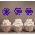 thumbnail image 1 of Darling Souvenir, Christmas Celebration Snowflake Winter Cupcake Toppers, Wedding Dessert Decorations - Pack Of 20, 1 of 3
