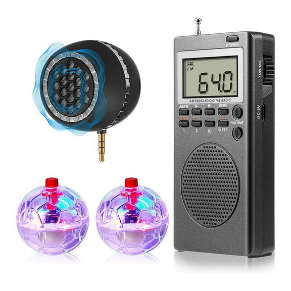 4Pcs Spirit Box Equipment Kit,with 2 LED Cat Ball 1 Spirit Box Speaker Paranormal Equipment Kit for Home Office Outdoor
