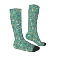 thumbnail image 3 of Picia Women Crew Soft Moisture-wicking Socks Mushrooms and Flowers Pattern Design Cotton Socks, One Size fit All, 3 of 9