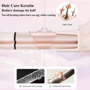 5 in 1 Interchangeable Curling Iron Set, 5 Styling Tools, 28mm,32mm,40mm Roll, Hair Straightener Brush,Volumizing Comb,and Curling Iron,3 Temp & Timer & Negative Ions