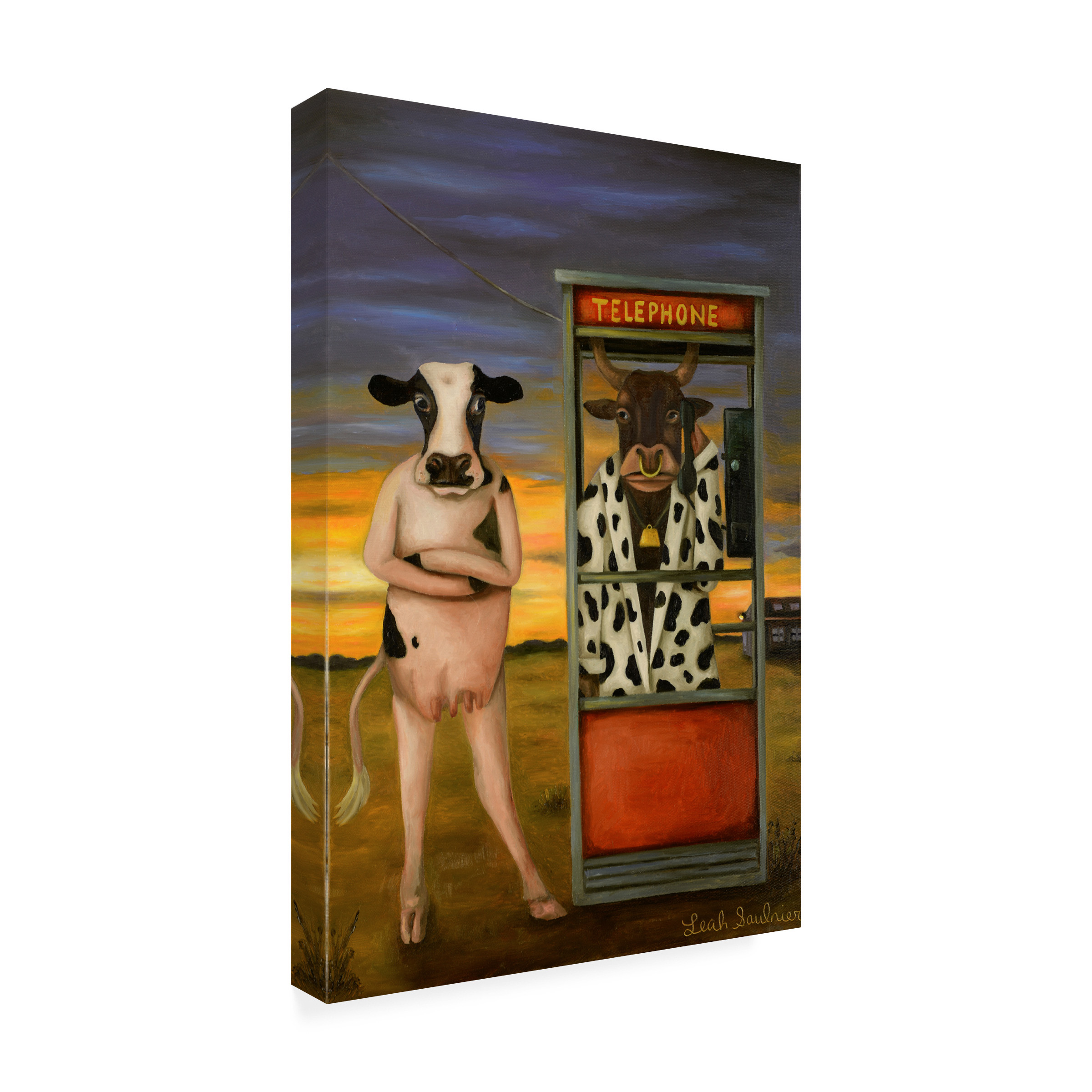 Trademark Fine Art 'Cattle Call' Canvas Art by Leah Saulnier