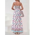 thumbnail image 5 of PRETTYGARDEN Womens Floral Maxi Dress Boho Casual Summer Spaghetti Strap Smocked Sleeveless Flowy Beach Vacation Dresses, 5 of 10