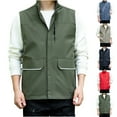 thumbnail image 5 of Men's Fishing Vest Outdoor Work Quick-Dry Hunting Zip Cargo Jacket Lightweight Travel Waistcoat with Multi Pockets (Medium, Khaki 01), 5 of 5