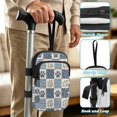 thumbnail image 5 of COEQINE Forearm Crutch Bag for Broken Leg Paw Floral Plaid Patchwork Elbow Crutch Bag, Mobility Aid Attachment, with 2 Pockets, Phone Holder, for Seniors Women Men, 5 of 7