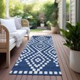 thumbnail image 6 of Addison Rugs Chantille Indoor/Outdoor Transitional Diamonds Navy Washable Runner Rug, 2'3" x 7'6", 6 of 6