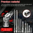thumbnail image 3 of Yeacher 16pcs Drive Tool Socket Adapters Accessory Set Includes 9pcs Extensions Rod 3pcs Universal Joints 4pcs Impact Socket Set Professional Adapters Accessories Kit, 3 of 5