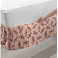thumbnail image 2 of Dragonfly Bed Skirt, Repetitive Purple Tones Exotic Animal Illustration, Elastic Bedskirt Dust Ruffle Wrap Around for Bedding Decor, 4 Sizes, Blush Dark Warm Taupe, by Ambesonne, 2 of 2
