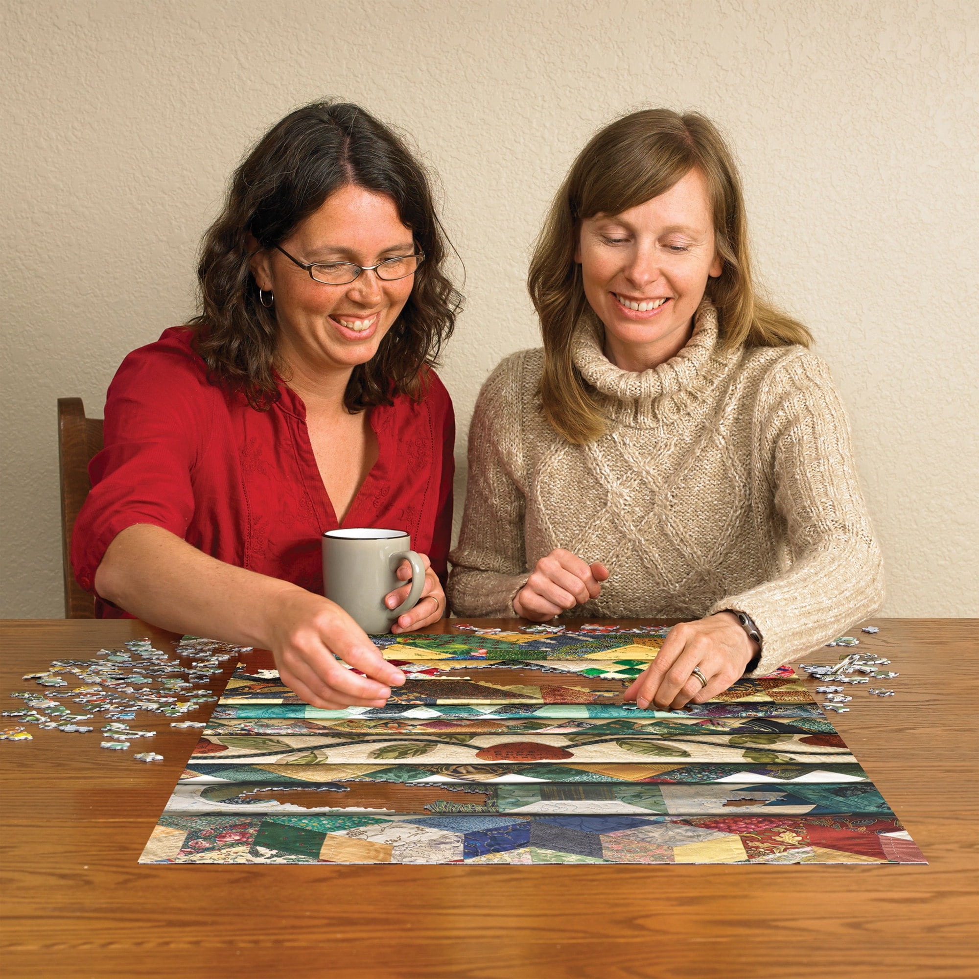 Cobble Hill 1000 Piece Puzzle: Grandma's Quilts - Reference Poster Included, High Quality Jigsaw, Earth Friendly