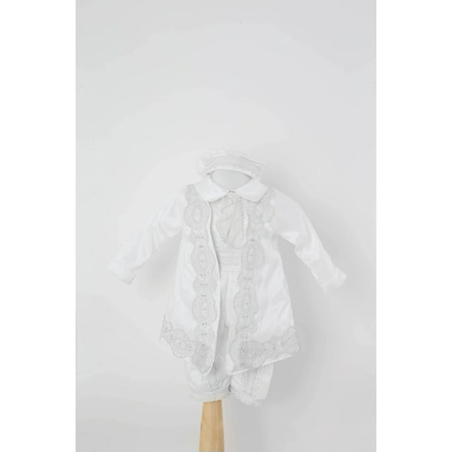 088 - Ropón Bautizo Talla 1 Blanco
