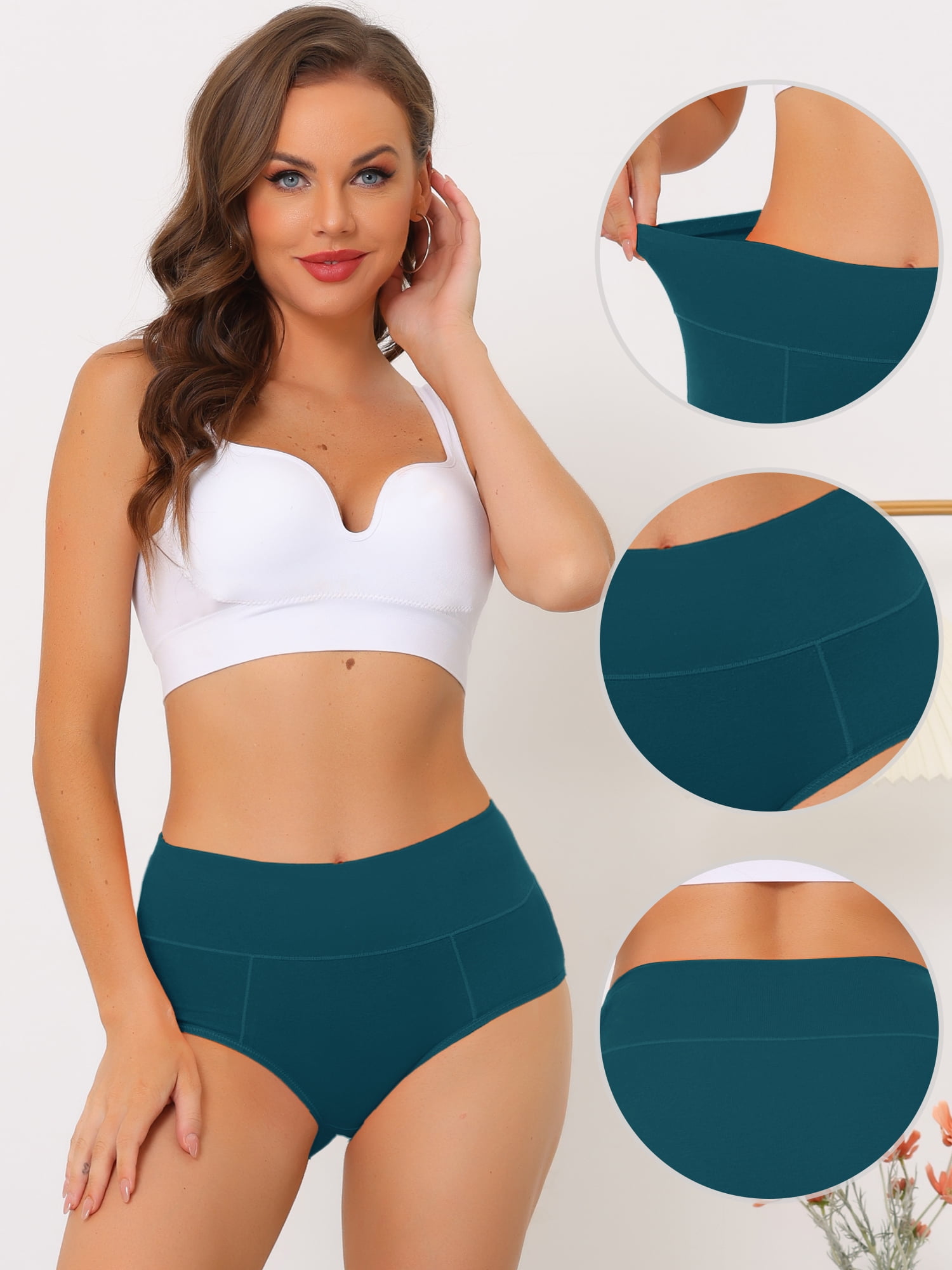 DARING DIVA Women's High Waist Available In Plus Size Underpants 3XL Dark Blue