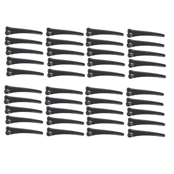 40 Pcs Black Plastic Single DIY Hairstyle Alligator Hair Clip 3.1 Inch Long