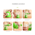 thumbnail image 2 of Exprimidor manual con base de succión de silicona, exprimidor manual portátil de fácil almacenamiento, exprimidor de jugo verde, 2 of 8