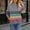 Gray, variant on IUYRTFE Women's Colorful Striped Crew Neck Long Sleeve Sweatshirt – Relaxed Fit Casual Pullover for Fall, Winter, and Daily Wear