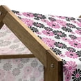 thumbnail image 4 of Geometric Pet House, Feminine Floral Pattern Nature Inspired Old Fashioned Blooming Flowers, Outdoor & Indoor Portable Dog Kennel with Pillow and Cover, 5 Sizes, Hot Pink White Black, by Ambesonne, 4 of 4