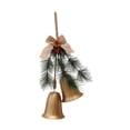 thumbnail image 4 of Adorno de campana navideña colgante, decoración rústica navideña, decoración navideña para fiestas, interiores, año Nuevo y ventanas. Campana de oro, 4 of 8