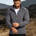 thumbnail image 5 of SGFCWSX Men's Windbreaker Water Resistant Windproof Stand Collar Full Zip Zipper Pockets Casual Athletic Jacket Dark Gray Size S, 5 of 9