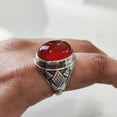 thumbnail image 4 of Carnelian Mans Ring, Natural Carnelian Gents Ring, Birthstone Silver Jewelry, 925 Silver Ring, Birthday Gift, Heavy Mens Ring, Arabic Design, Oxidized Mans Ring, Christmas, Turkey Mens Signet Ring, 4 of 7