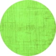 thumbnail image 1 of Ahgly Company Indoor Round Oriental Green Modern Area Rugs, 5' Round, 1 of 4