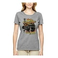 thumbnail image 2 of 1990 Vintage Garage Customs Hot Rod Classic Car Cars and Trucks Womens Graphic T-Shirt, Heather Grey, Medium, 2 of 3