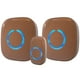 thumbnail image 1 of Timbres inalámbricos SadoTech para el hogar, apartamentos, negocios, aulas, etc. - 1 timbre de puerta y 2 receptores de timbre enchufables, funciona con pilas, fácil de usar, timbre inalámbrico con fl, 1 of 5