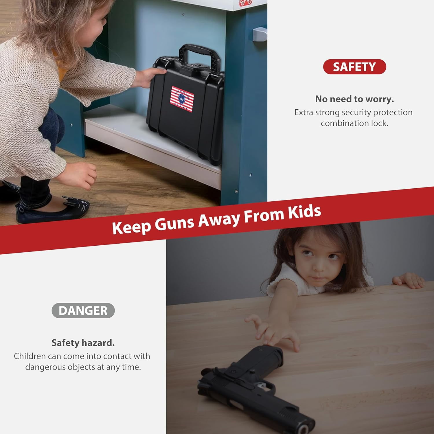 Lockable TSA-Compliant Waterproof Foam-Lined Handgun Case for Glock Series Transport & Storage