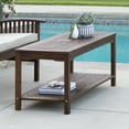 Manor Park Outdoor Acacia Wood Patio Coffee Table, Dark Brown