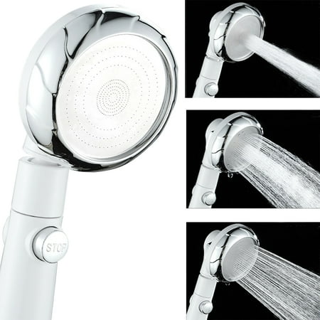 3 Spray Settings Shower Head with ON/Off Pause Switch Water Saving High ...