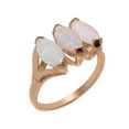 thumbnail image 1 of LBG British Made 10k Rose Gold Natural Opal Womens Statement Ring - 33 size options - Size 10.5, 1 of 5