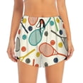 thumbnail image 2 of Goofa Racket and Tennis Ball Printed Women 2 in 1 Running Shorts,Quick Dry Athletic Workout Shorts,High Waisted Athletic Shorts with Liner Pockets-X-Large, 2 of 9