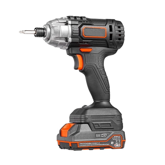 20V Cordless Impact Driver Kit 1/4 Inch 2800 RPM Powerful Motor with Battery Charger 10 Bits LED Light for Furniture Electrical Home Repairs