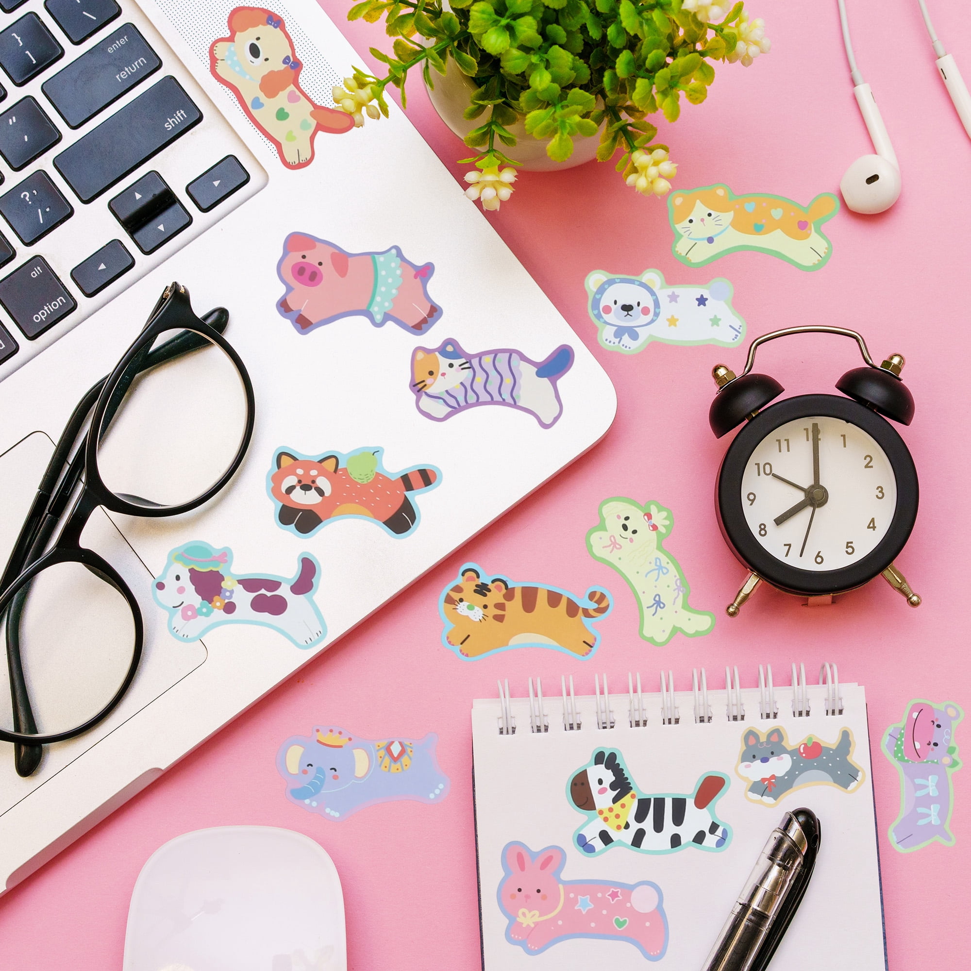 Unique Bargains Waterproof Reading Stickers for Laptop Water Bottle Running Animal