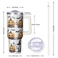 thumbnail image 2 of Halloween Spooky Cute Bat 40 Oz Tumbler with Handle and Straw, Stainless Steel Cup, Holiday Gift Coffee Mug, 2 of 5