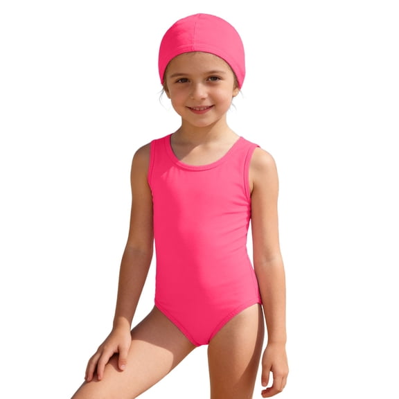 Shadoumai One Piece Swimsuit for Girls 10-12 Scalloped Tankini Set Quick Dry Solid Color Girls Bathing Suit with Mesh Cover Ups Beach Swimwear
