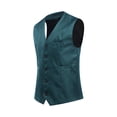 thumbnail image 5 of Cloudstyle Men's V-Neck Dress Suit Business Casual Waistcoat 5 Button Slim Fit Waistcoat, 5 of 5