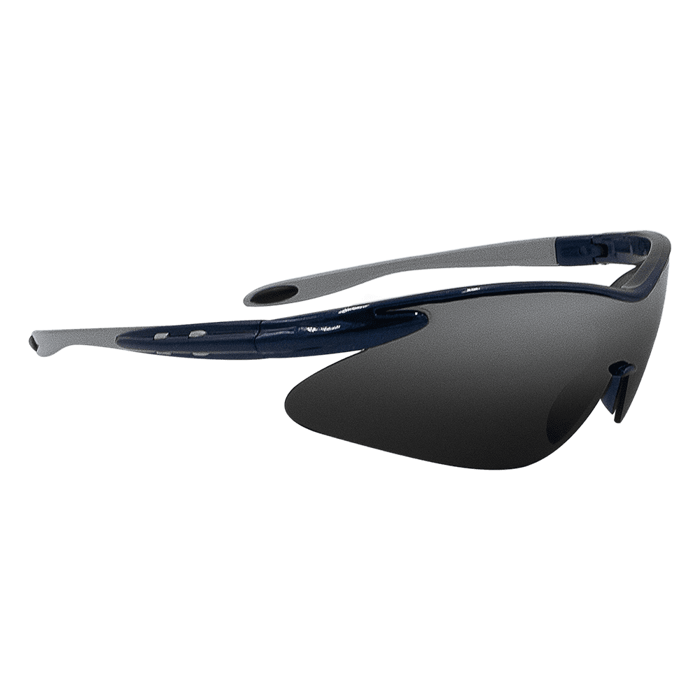 Zenport SG2681 Curved Safety Glasses with UV Coating, Blue Frame, Blue - 12 Pack