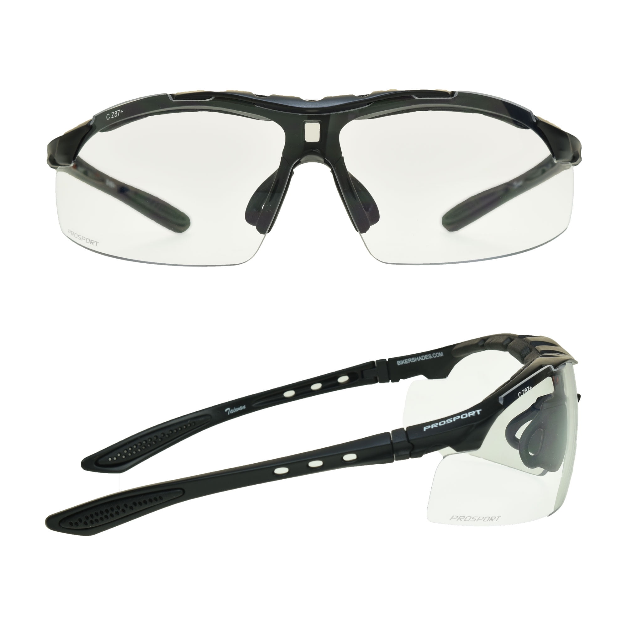 Safety Glasses Z87 with Foam Cushion Large Fit, Clear Lens, Blocks Wind & Debris