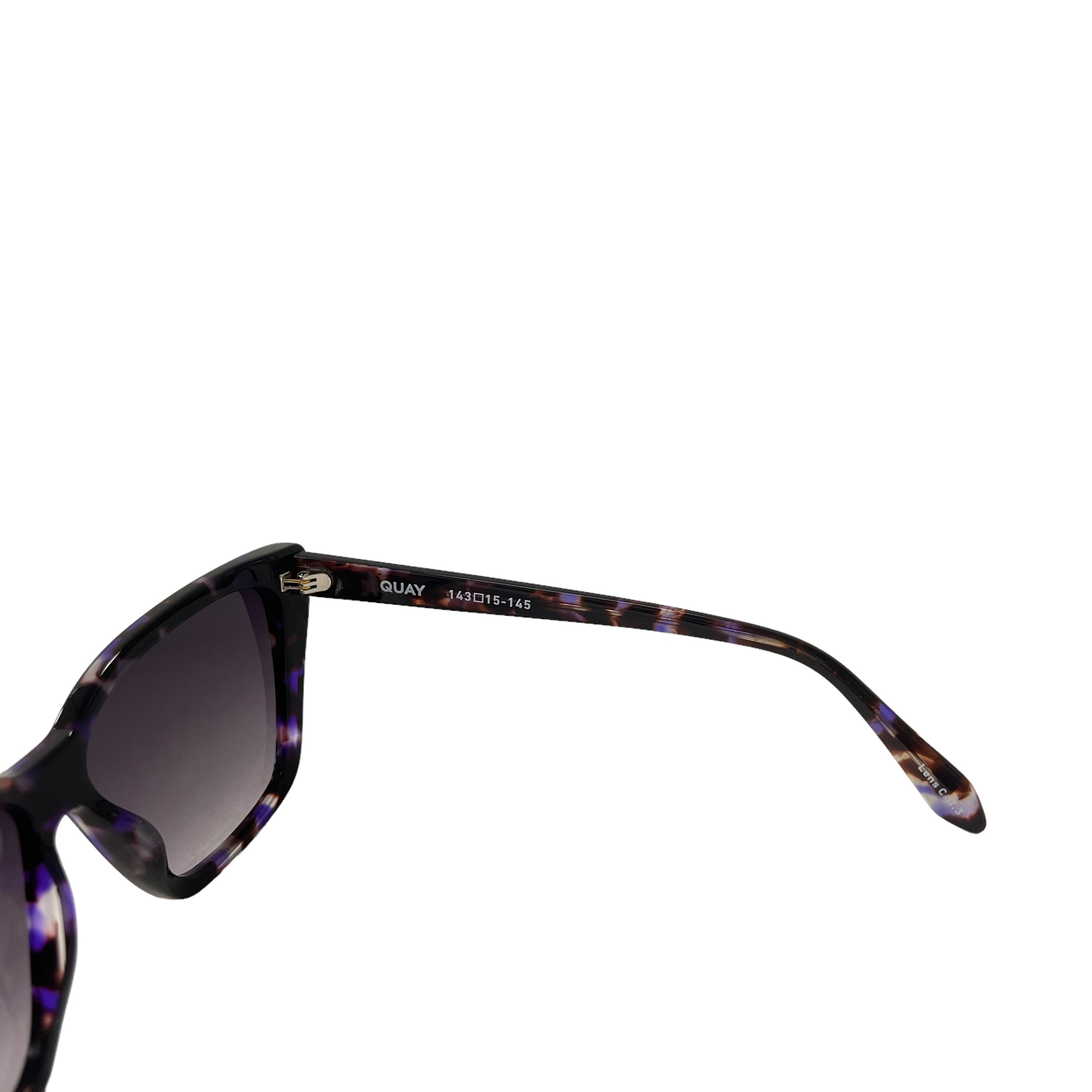 Quay Australia Confidential Cat Eye Sunglasses Purple Tort 