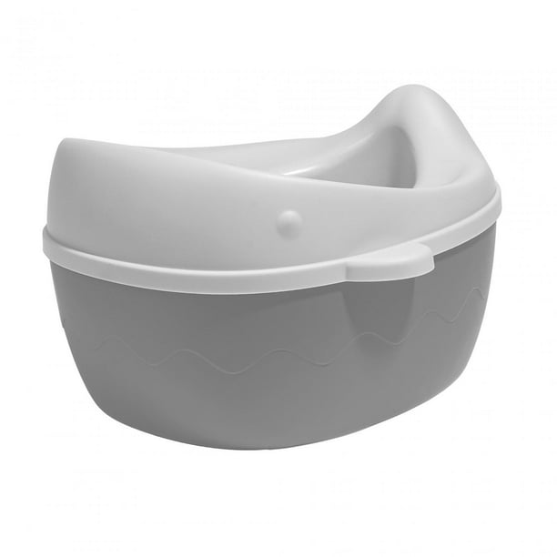 Orinal para bebés y niños pequeños, asiento de inodoro antideslizante para niños y niñas gris