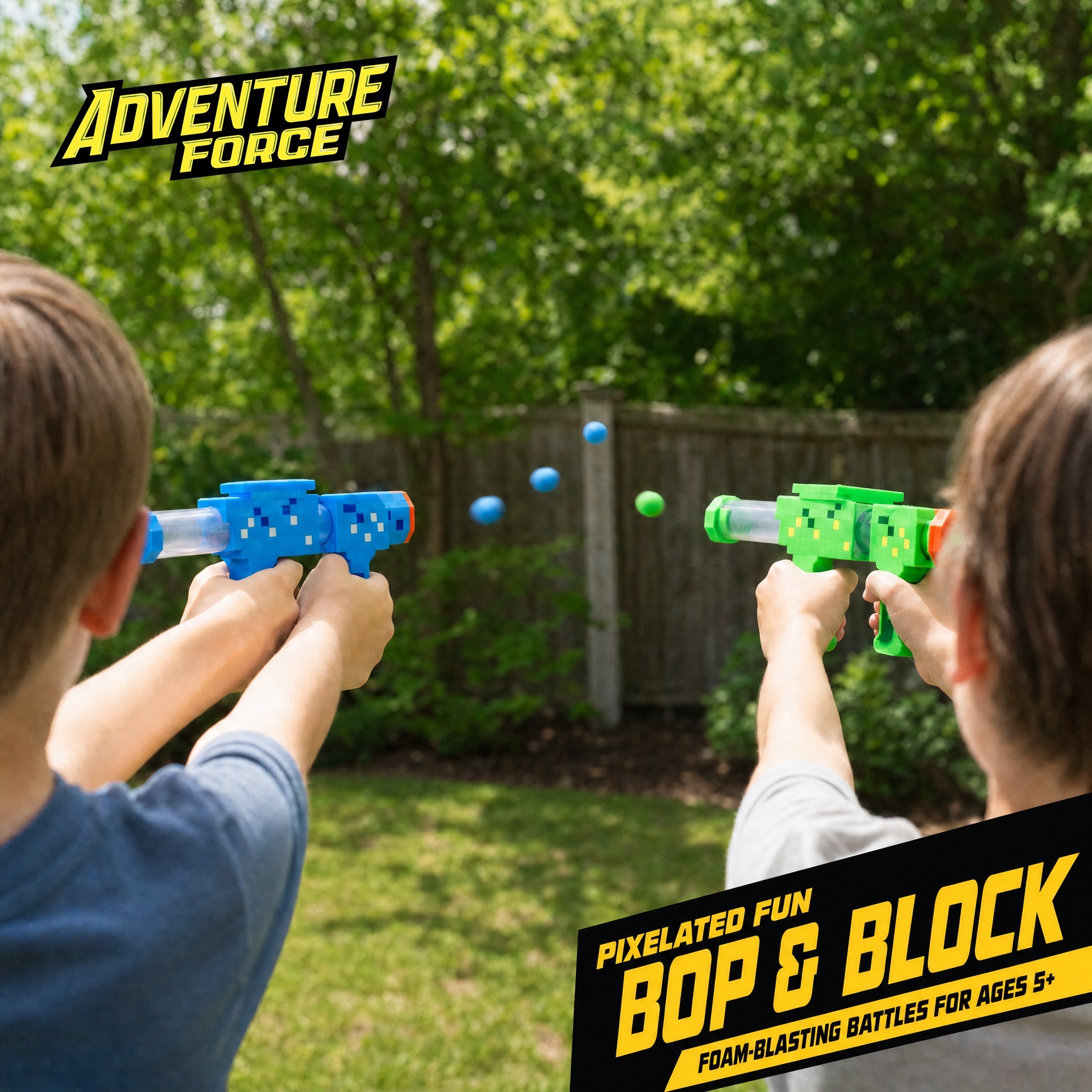 Adventure Force Pop & Block Foam Ball Blaster 2-Pack photo 3