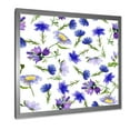 thumbnail image 2 of Designart 'Blue Wildflowers With Leaves III' Traditional Framed Art Print, 2 of 4