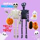 thumbnail image 2 of MyRytanda Happy Halloween Plush Toys Slippers Kawaii Ghost Pillow Pumpkin Shoulder Bags Horror Skull Fluffy Dolls, 2 of 5