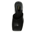 thumbnail image 2 of YDN Women Breathable Platform Square Open Toe Mules Slip On Chunky High Heel Sandals Casual Beach Outfit Shoes Size 4 Black, 2 of 5
