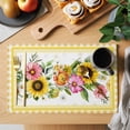 thumbnail image 2 of Sunflower Placemats Set of 6 Pink Yellow Floral Elegant Pastoral Checkered Place Mats Indoor Wipeable Table Mats Washable Cloth Dining Table Placemats for Kitchen Holiday Party Home Decor 13x19 Inch, 2 of 9