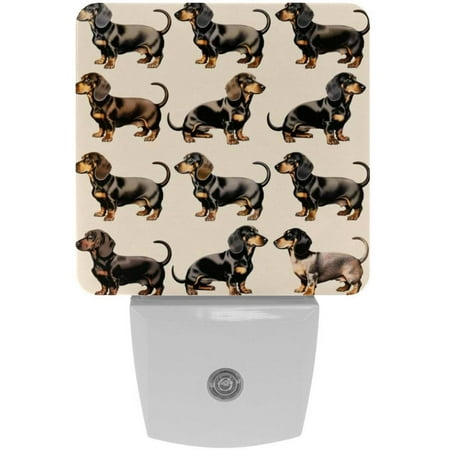 

Dachshund LED Square Night Lights - Modern and Versatile Plug-in Lighting Solution for Any Room - Energy Efficient and Stylish Illumination