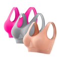 thumbnail image 2 of Women's Sports Bras Seamless Sports Bra Wirefree Yoga Bra With Removable Pads Bras for Women No Underwire Multicolor17 L, 2 of 6