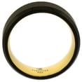 thumbnail image 2 of 8mm Black Tungsten 900 Wedding Ring Brushed Finish Gold Inside Beveled Edge Comfort fit, size 9, 2 of 4