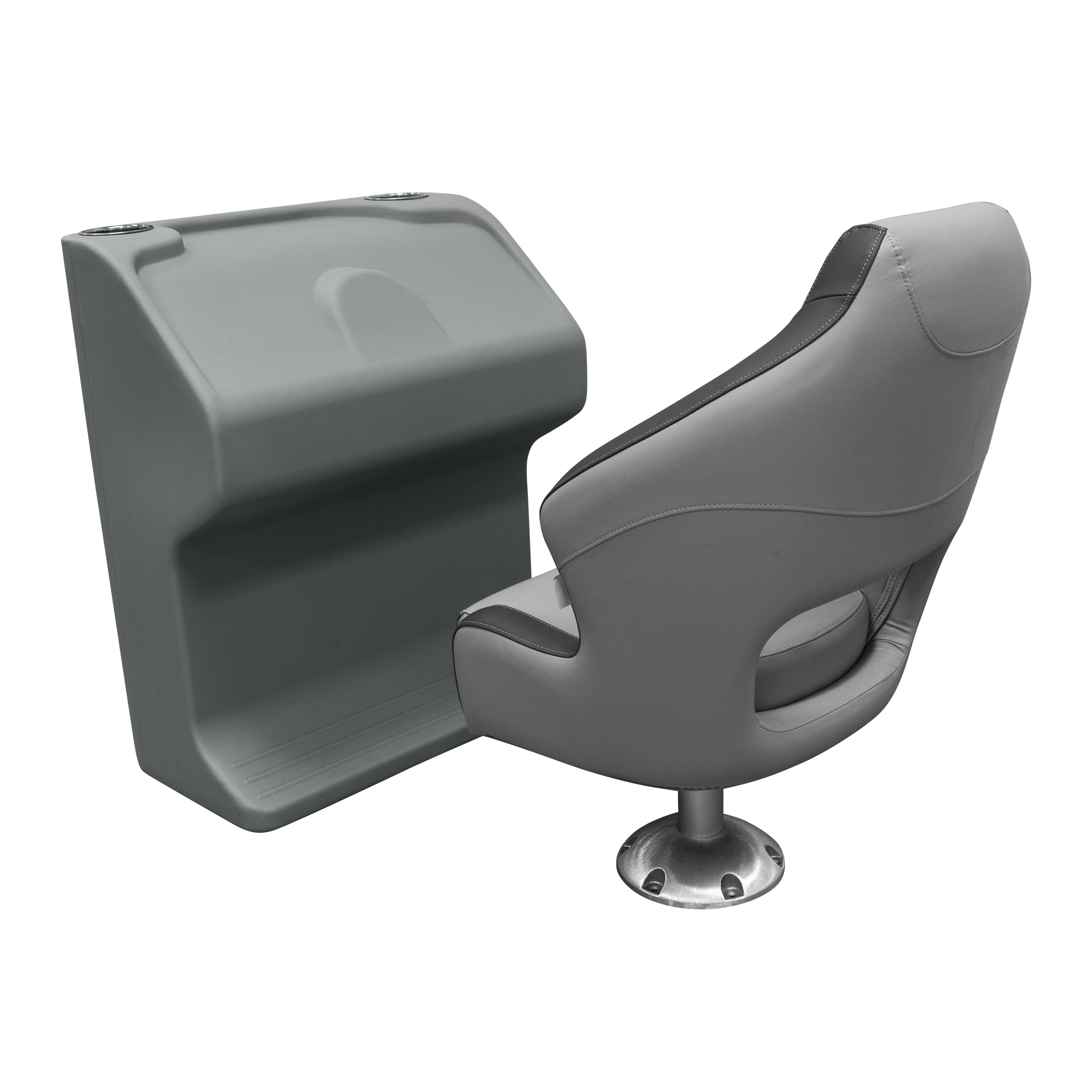 Wise DLX3338-1905 DLX Series Pontoon Bucket Seat with Flip Up Bolster - Marble / Reef Stone