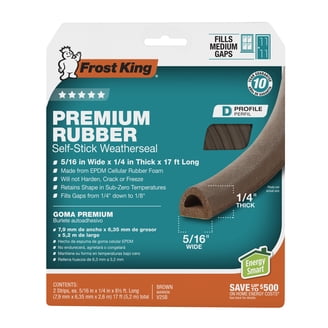Frost King V27WA White Adhesive EPDM Rubber Weather Stripping 1/2 X 10ft