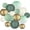 Bean Green, variant on 15 Pcs Boho Paper Lanterns - Champagne Gold Beige Peach 6 8 10 Inch Round Hanging Decorations for Birthday, Neutral Baby & Bridal Shower, Rustic Wedding, Fall Party